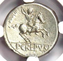 Pub Romain Crepusius Ar Denarius Horse Coin 82 Bc Certifié Ngc Choice Xf (ef)