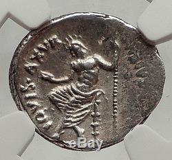 République Romaine 48bc Rome Authentique Argent Ancienne Pièce De Monnaie Pan Jupiter Ngc I62465
