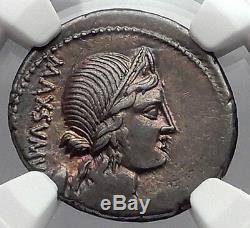 République Romaine 75bc Rome Liberty Venus Cupid Antique Argent Monnaie Ngc Chvf I60165