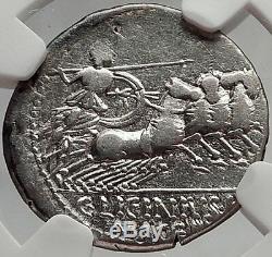 République Romaine 84bc Rome Vejovis Minerva Chariot Antique Silver Coin Ngc I61945
