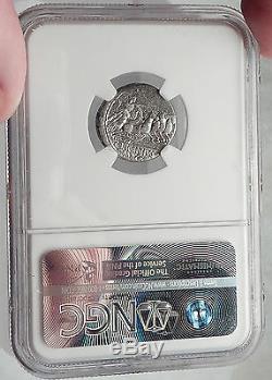 République Romaine 84bc Rome Vejovis Minerva Chariot Antique Silver Coin Ngc I61945