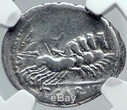 République Romaine Antique 46bc Triomphes De Jules César Silver Coin Ngc I81801