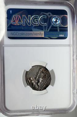 République Romaine Authentique Antique 86bc Silver Coin Apollo Chariot Ngc I82695