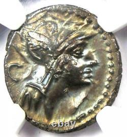République Romaine D. Silanus Lf. Ar Denarius Roma, Chevaux Coin 91 Av. Ngc Choice Au