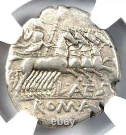 République Romaine L. Ant. Gragulus Ar Denarius Coin 136 Bc. Certifié Ngc Choice Vf