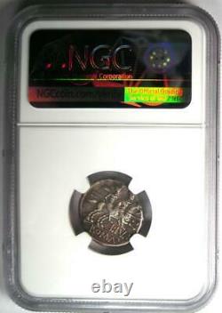 République Romaine L. Julius Ar Denarius Coin 141 Bc Certifié Ngc Choice Vf