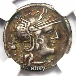République Romaine L. Post. Albinus Ar Denarius Coin 131 Bc Certifié Ngc Vf