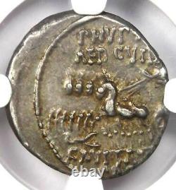 République Romaine M. Aem. Scaurus Ar Denarius Coin 58 Bc Certifié Ngc Choice Vf