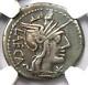 République Romaine M. Porcius Laeca Ar Denarius Coin 125 Av. J.-c. Certifié Ngc Vf