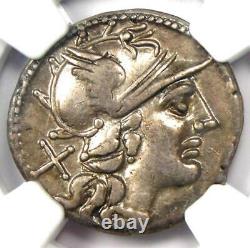 République Romaine P. Aelius Paetus Ar Denarius Coin 138 Bc Certifié Ngc Vf