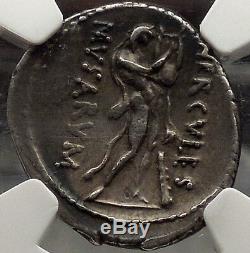 République Romaine Pomponius Musa Hercules Muse Argent Monnaie Ngc Certifié Vf I54517