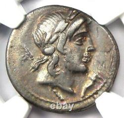 République Romaine Pub. Crepusius Ar Denarius Coin 82 Bc Certifié Ngc Vf
