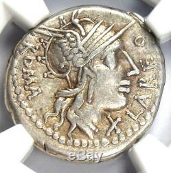 République Romaine Q. Fabius Labeo Ar Denarius Roma Coin 124 Bc Ngc Choix Vf
