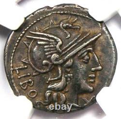 République Romaine Q. Marcius Libo Ar Denarius Coin 148 Av. J.-c. Certifié Ngc Xf (ef)