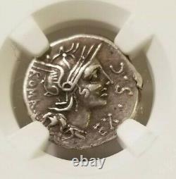 République Romaine Serge Silus Denarius Ngc Choice Vf Pièce D’argent Antique
