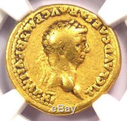 Romain Claudius Or Av Aureus Constantia Coin 41-54 Certifié Ngc Vg