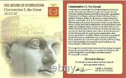 Romain Constantin I, Le Grand Coin Ngc Certifié Xf En Bois Boîte & Carte Récit