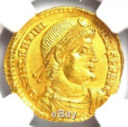 Romain D'occident Valentinien I Av Solidus Gold Coin 364-375 Ad Ngc Ms (unc)