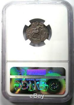 Romain Hadrien Ar Denarius Coin 117-138 Ngc Xf 5/5 Grève Et Surfaces