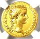 Romain Tibère Or Av Aureus Livia Coin 14-37 Ad Certifié Ngc Vf Rare