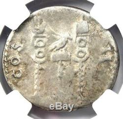 Romain Trajan Ar Cistophorus Silver Coin 98-117 Certifié Ngc Choix Fin