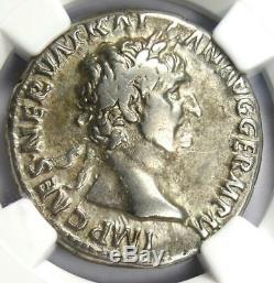 Romain Trajan Ar Cistophorus Silver Coin 98-117 Certifié Ngc Vf (very Fine)