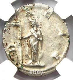 Romain Trajan Dèce Ar Double Coin Denier 249-251 Certifié Ngc Ms (unc)