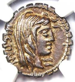 Roman A. Post. Albinus Ar Denarius Serratus Argent Coin 81 Bc Ngc Choice Au