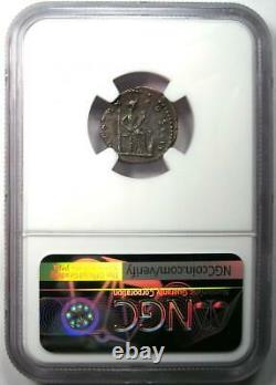 Roman Antoninus Pie Ar Denarius Silver Coin 138-161 Ad. Certifié Ngc Au