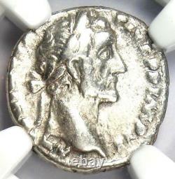 Roman Antoninus Pie Ar Denarius Silver Coin 138-161 Ad. Certifié Ngc Choice Vf