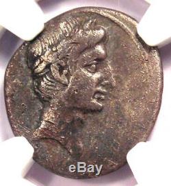 Roman Ar Auguste Octavian Denier D'argent Monnaie 30-29 Bc Mbac Bon Choix
