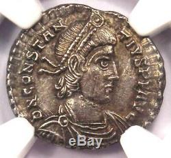 Roman Ar Constantius II Siliqua Coin 337-361 Ad Certifié Ngc Au