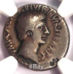 Roman Ar Denarius Auguste Octavian Monnaie 36 Bc (divus Julius Temple) Ngc Vf