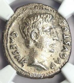 Roman Augustus Et Agrippa Ar Denarius Rome Coin 13 Bc Certifié Ngc Xf