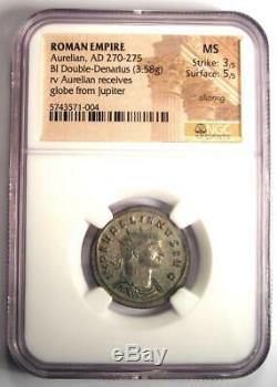 Roman Aurelian Bi Double-denier Coin (270-275 Ad) Certifié Ngc Ms (unc)