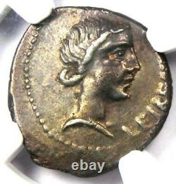 Roman Brutus Ar Denarius Silver Coin 54 Bc Certified Ngc Choice Xf (ef)