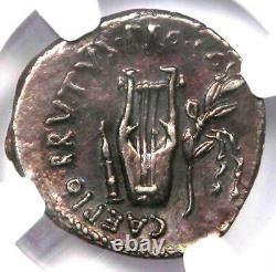Roman Brutus Ar Denarius Silver Coin 54 Bc Certified Ngc Choice Xf (ef)