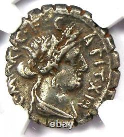 Roman C. Mar. Cf. Capito Ar Denarius Serratus Silver Coin 81 Bc Ngc Choice Vf