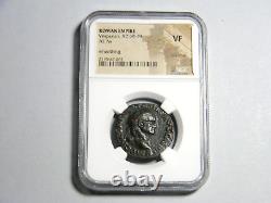 Roman Coin Vespasian /eagle Sur Globe 69-79 Ad Æ As Ngc Très Beau