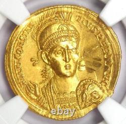Roman Constantius II Av Solidus Gold Coin 337-361 Ad Certifié Ngc Ms (unc)