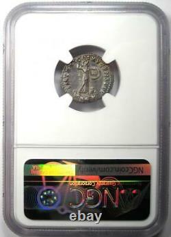Roman Domitian Ar Denarius Silver Coin 81-96 Ad Ngc Choice Xf 5/5 Strike