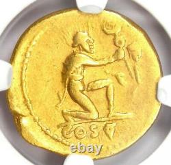 Roman Domitian Gold Av Aureus Coin 81-96 Ad Certifié Ngc Choice Fine Rare