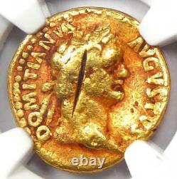 Roman Domitian Gold Av Aureus Germania Pièce De Deuil 81-96 Ad Ngc Vg