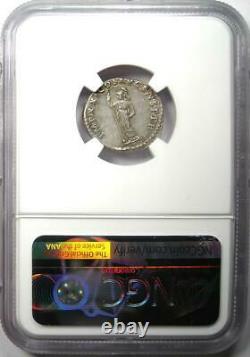 Roman Domitian Rr Denarius Silver Coin 81-96 Ad Certifié Ngc Xf (ef)