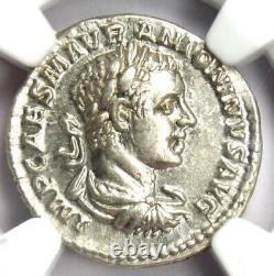 Roman Elagabalus Ar Denarius Coin 218-222 Ad Certifié Ngc Choice Au