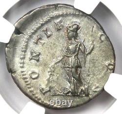 Roman Geta Ar Denarius Silver Coin 209-211 Ad Certifié Ngc Au Rare