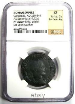 Roman Gordian III Ae Sestertius Copper Coin 238-44 Ad Certified Ngc Xf (ef)