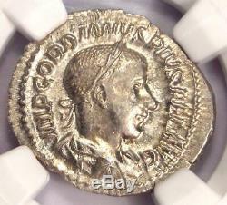 Roman Gordien III Ar Denier 238-244 Ad Coin Ngc Ms (unc) Condition