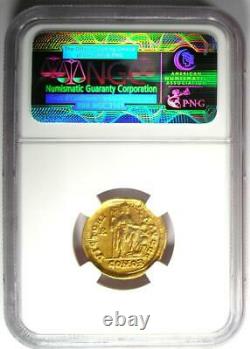 Roman Honorius Av Solidus Gold Coin 393-423 Ad Certifié Ngc Xf (ef)