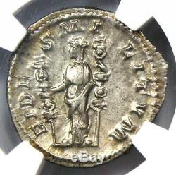 Roman I Ar Denarius Maximinus Silver Coin 235-238 Ad Certifié Ngc Choix De L'ua